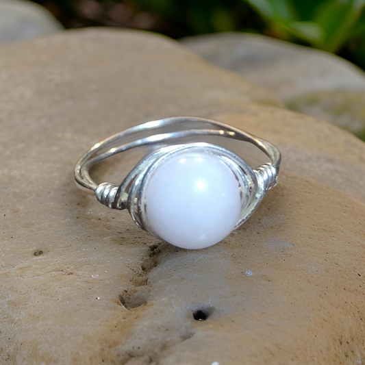 Handcrafted Wire-Wrapped Rose Quartz Ring