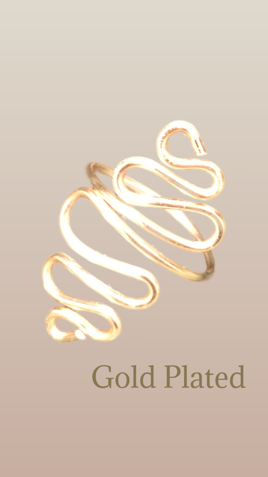 Gold Wave Ring